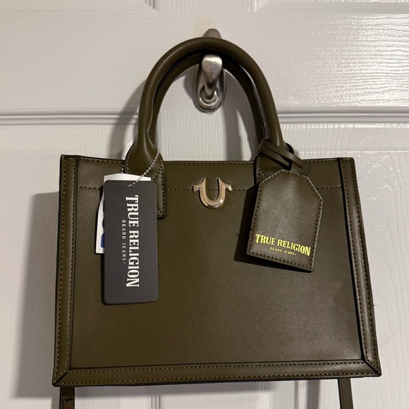 NWT True Religion Mini Tote in Olive 🫒 Green - Picture 1 of 5